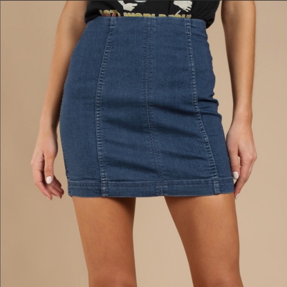 Free people denim skirt - Picture 3 of 7